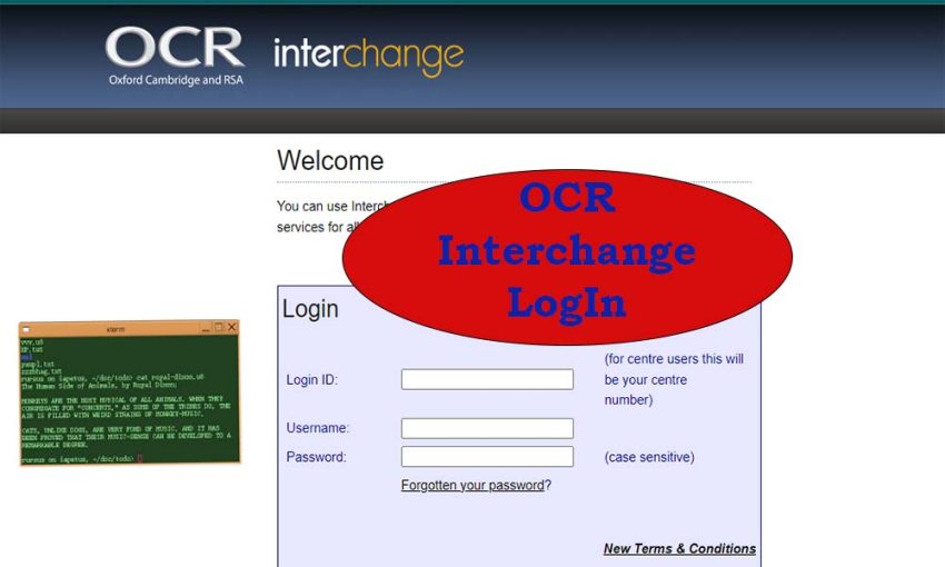 OCR Interchange Login